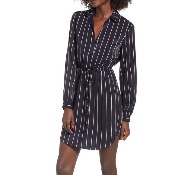 Lush pinstripe shirtdress size XS - Picture 1 of 4